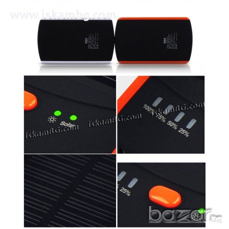 Соларна Външна батерия 6000mAh - код 1059, снимка 6 - Външни батерии - 13434119