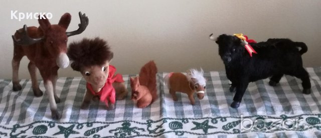 Стари фигури, магарета, бик, катерица и лос , снимка 1 - Антикварни и старинни предмети - 15068617