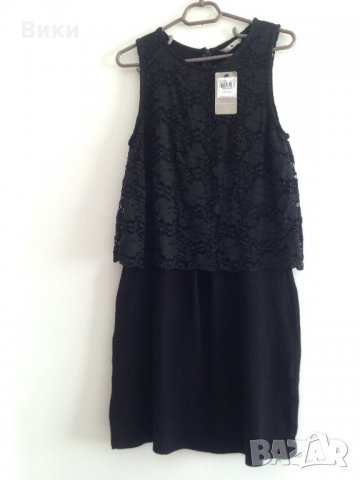 Нова черна рокля с дантела, снимка 6 - Рокли - 22678551