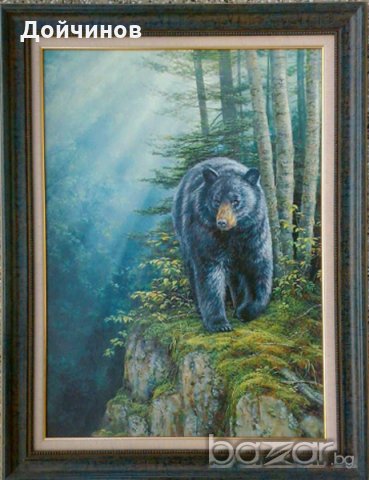 Черна мечка, картина, снимка 1 - Картини - 19308184