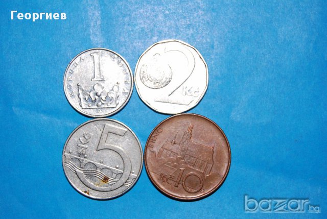 Чехия лот 1993 1,2,5,10 крони