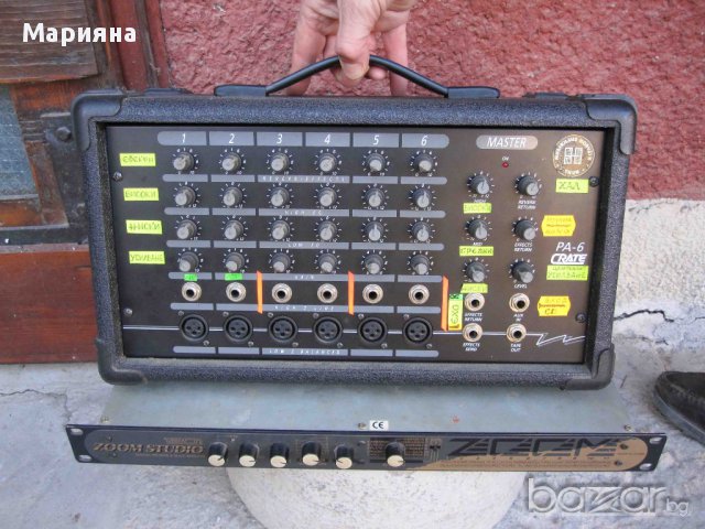 Продавам 6 канален усилвател Pa6 Crate Audio + дигитален ефект ехо, снимка 2 - Ресийвъри, усилватели, смесителни пултове - 15817073