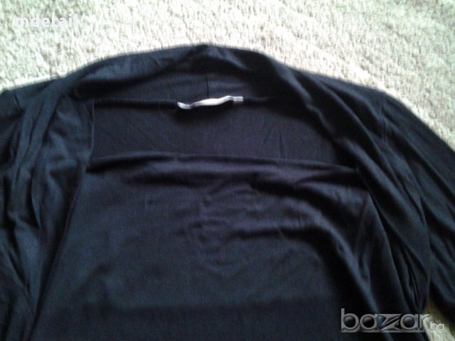 интересна черна блуза с 3/4 ръкав, снимка 4 - Блузи с дълъг ръкав и пуловери - 8986072