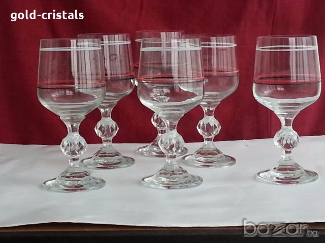 сервиз кристални чаши за вино