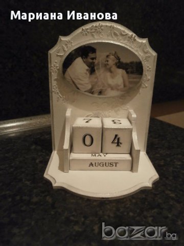 дървен календар със снимка и послание, снимка 6 - Декорация за дома - 15374145