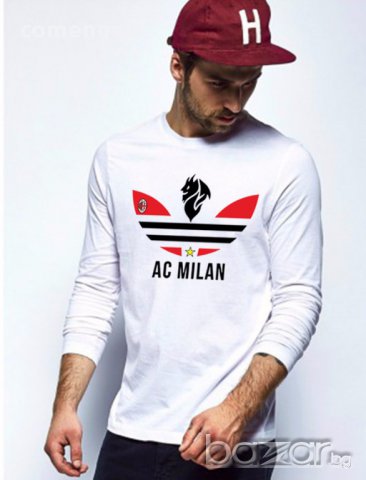 NEW! Мъжки блузи МИЛАН / AC MILAN. Поръчай модел с твоя идея!, снимка 1 - Блузи - 16176280