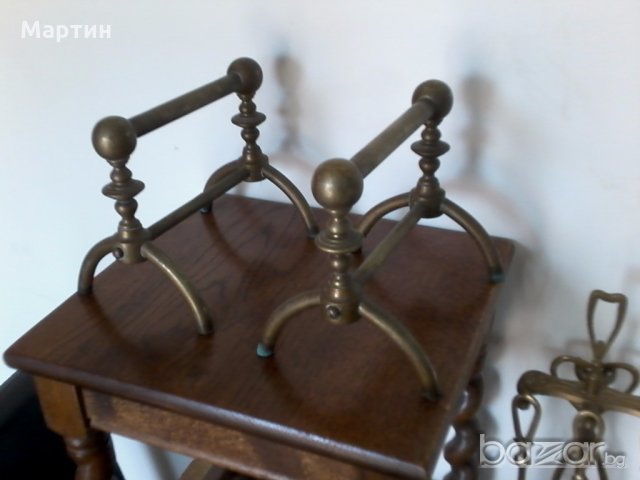 Стар масивен бронзов прибор за  - Камина ! (5555643)