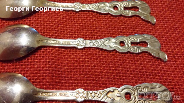 Уникални старинни японски лъжички за кафе с позлата, сет от 6 броя, снимка 5 - Антикварни и старинни предмети - 12950920