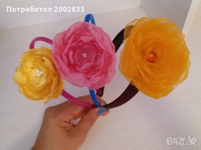 Диадеми с цветя ръчна изработка , снимка 4 - Подаръци за рожден ден - 22241609