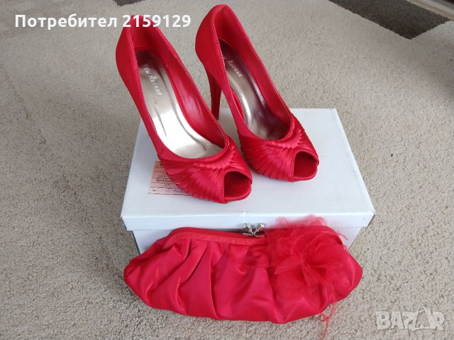 Комплект чанта с обувки, снимка 1 - Дамски обувки на ток - 23839777