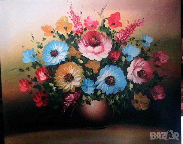 Продавам картини с цветя с маслени бои върху платно , снимка 5 - Картини - 23578048