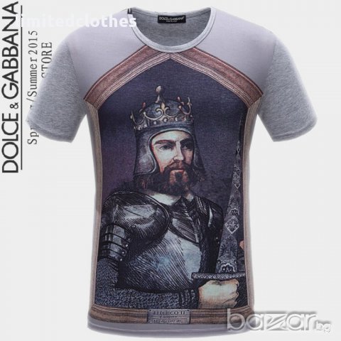 D&G Dolce & Gabbana King Federico Print Мъжка Тениска size 48 (M)