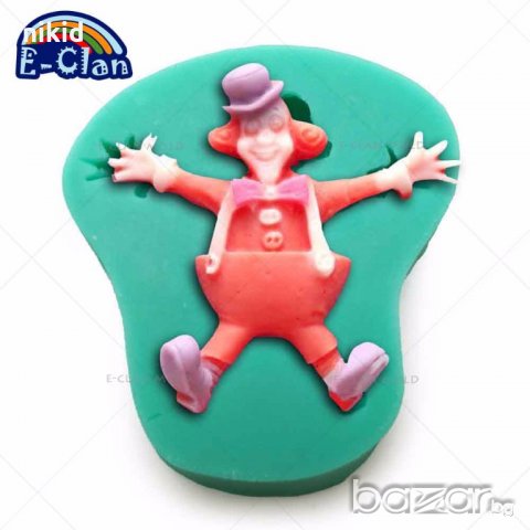 Цирков клоун силиконов молд декорация украса фондан торта мъфини и др