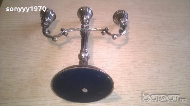 ретро свещник-made in hong kong-silver plated-26х25х12см-внос швеицария, снимка 18 - Антикварни и старинни предмети - 18346050