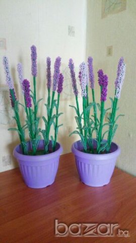 Лавандула от мъниста, снимка 13 - Декорация за дома - 20480688
