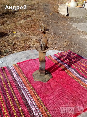 Стар свещник #5, снимка 2 - Антикварни и старинни предмети - 23355467