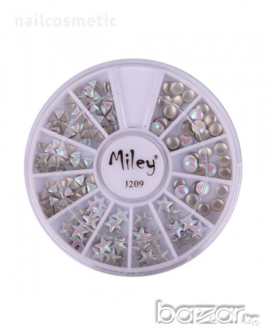 Палитра декорации 3 размера тип капса със седефен/слюден ефект