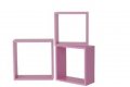 Комплект розови квадратни етажерки, снимка 1 - Етажерки - 20994755
