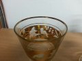 Стари стъклени чаши  с позлата и гравирани , снимка 6