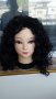 Нова черна Афро с тъмно кестеняви кичури перука 50 см  - мод.81, снимка 1