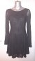 Дамска рокля H&M С/М черна, дантела, без следи от употреба, снимка 1 - Рокли - 25278665