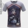 D&G Dolce & Gabbana King Federico Print Мъжка Тениска size 48 (M), снимка 1 - Тениски - 11057636