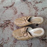 Дамско сабо от естествена кожа, снимка 4 - Дамски обувки на ток - 24154582