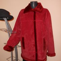 Дамско червено  зимно палто , снимка 1 - Палта, манта - 20824554