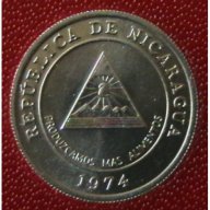 5 центаво 1974 FAO, Никарагуа, снимка 2 - Нумизматика и бонистика - 12007686