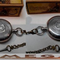 Сребърен джобен часовник OMEGA с ключ ОМЕГА 1895, снимка 10 - Джобни - 18213491