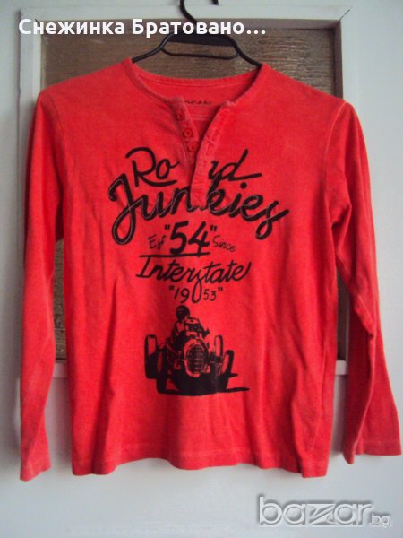 Детска  маркова блуза от пран памук, снимка 1