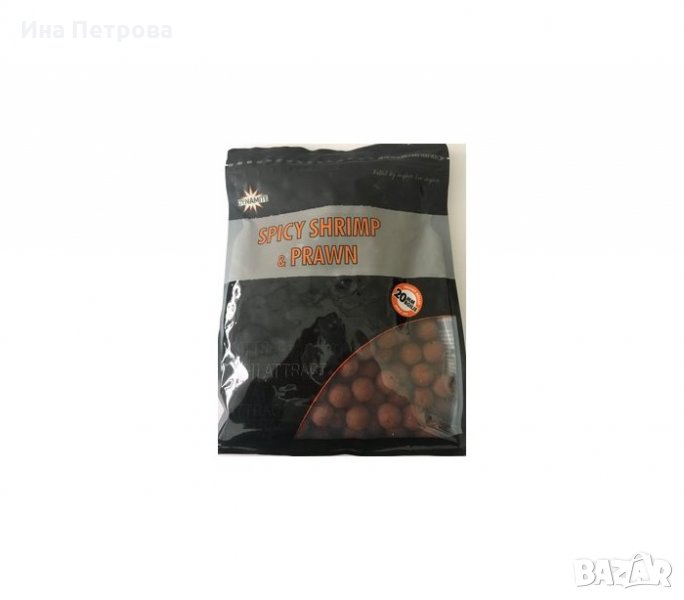 Топчета Dynamite Baits Spicy Shrimp & Prawn Boilies 20MM, снимка 1
