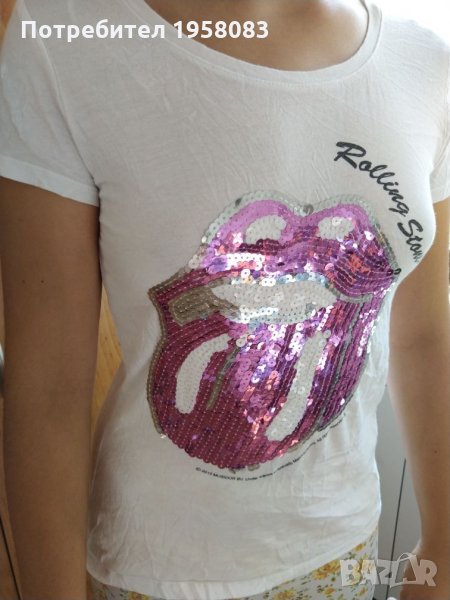 H&M Rolling stones,паети/S размер, снимка 1