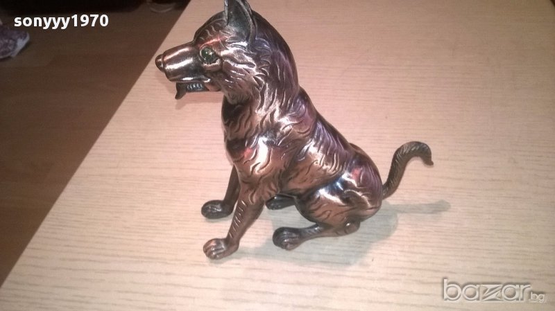 Куче/вълк-метална запалка-17/17/6см-внос швеицария, снимка 1