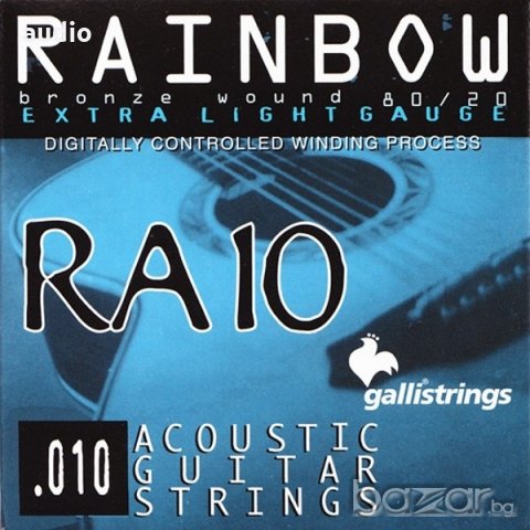 Струни за акустична китара Galli Rainbow RA10, снимка 1 - Китари - 18335672