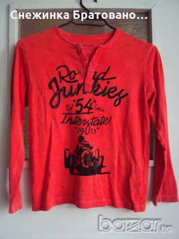 Детска  маркова блуза от пран памук, снимка 1