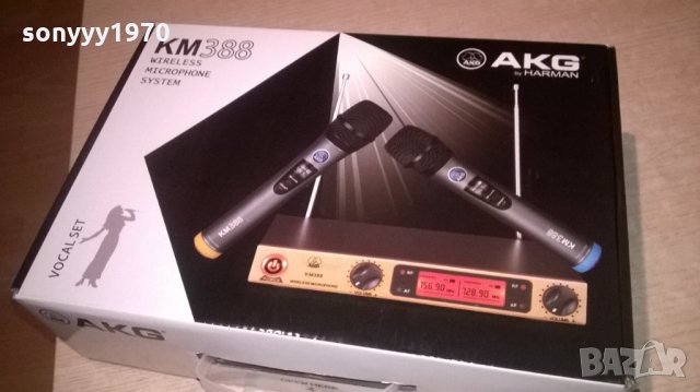 akg profi microphones-2бр с ПРИЕМНИК