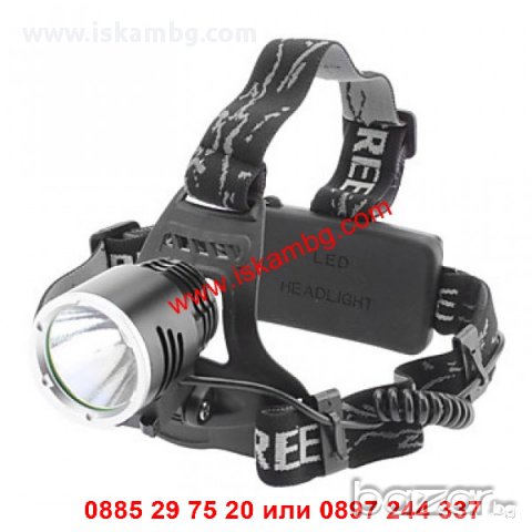 Мощен акумулаторен челник 1800Lm CREE T6 - код 068 Синя кутия