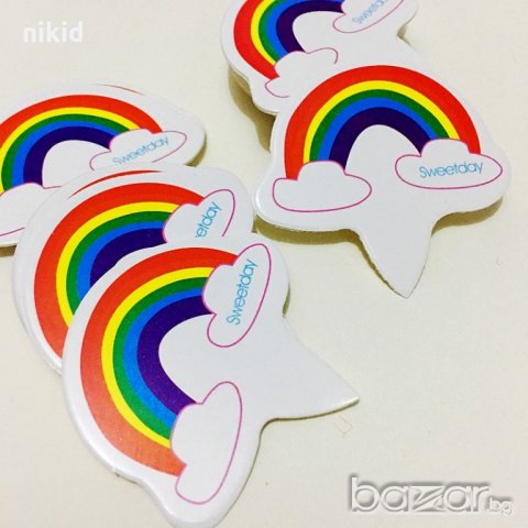 25 бр дъга топери табелки украси украса PVC декорация за мъфини кексчета торта