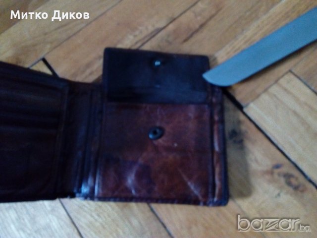 Портфейл Арт-естествена кожа-кафеникав 115-95, снимка 4 - Портфейли, портмонета - 20528076