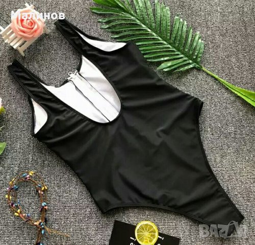 Цял бански с цип последни бройки, снимка 3 - Бански костюми - 21656504