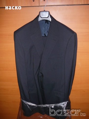 Чисто нов мъжки костюм черен рае, снимка 1 - Костюми - 11194444