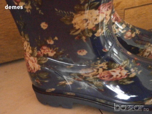  Гумени ботуши с флорален мотив, нови, с подвижна подплата, номер 25, 27, 28, 29, снимка 5 - Детски боти и ботуши - 8982337