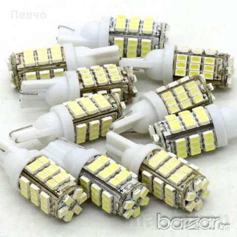 Диодни габаритни крушки с 42 диода /габарити/ Т10 LED 42 Smd W5w 501 194 168 White Car, снимка 2 - Аксесоари и консумативи - 9005577