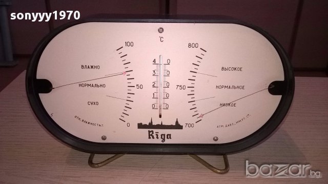 Ретро хидро/баро/термометър-руски-22х13х5см