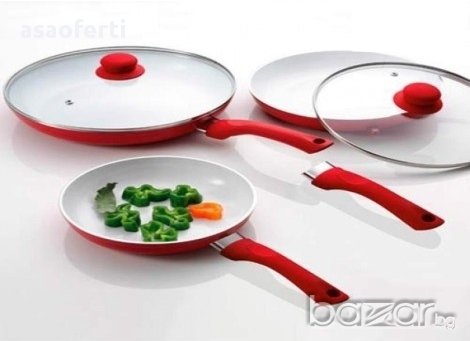 Kерамични тигани CERAMIC PAN за вкусно и здравословно готвене!, снимка 2 - Съдове за готвене - 9489818