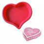 Широко Остро голямо Сърце силиконова форма тава за направа печене кекс торта желиран сладкиш, снимка 1 - Форми - 20768010