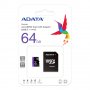 Бърза MicroSD 64GB ADATA Class10 - нова карта памет, запечатана, снимка 2