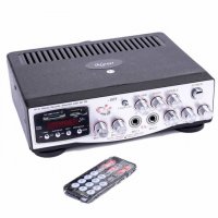 Караоке домашен аудио усилвател MA-009, FM, SD, USB 2x30W 220V, снимка 1 - Ресийвъри, усилватели, смесителни пултове - 23177571