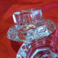 Комплект Свещници от Кристално Стъкло, снимка 4 - Антикварни и старинни предмети - 24894190
